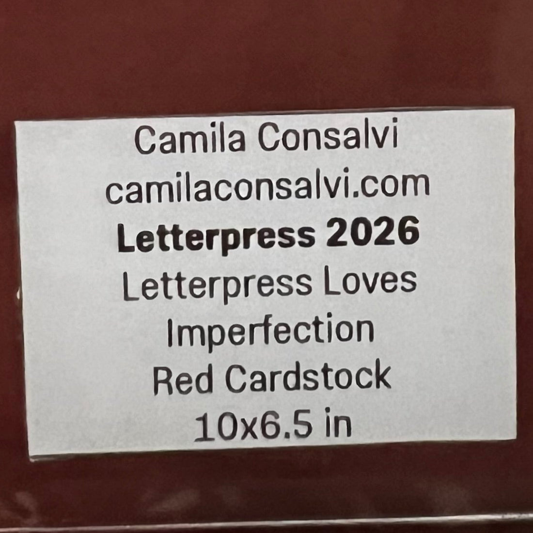 Letterpress Loves Imperfection - Letterpress Print