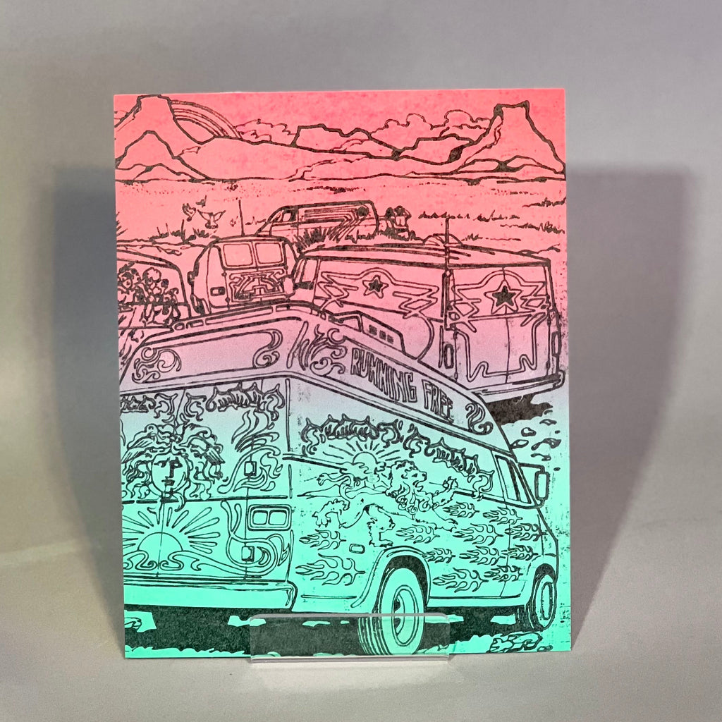Letterpress Print - Running Free