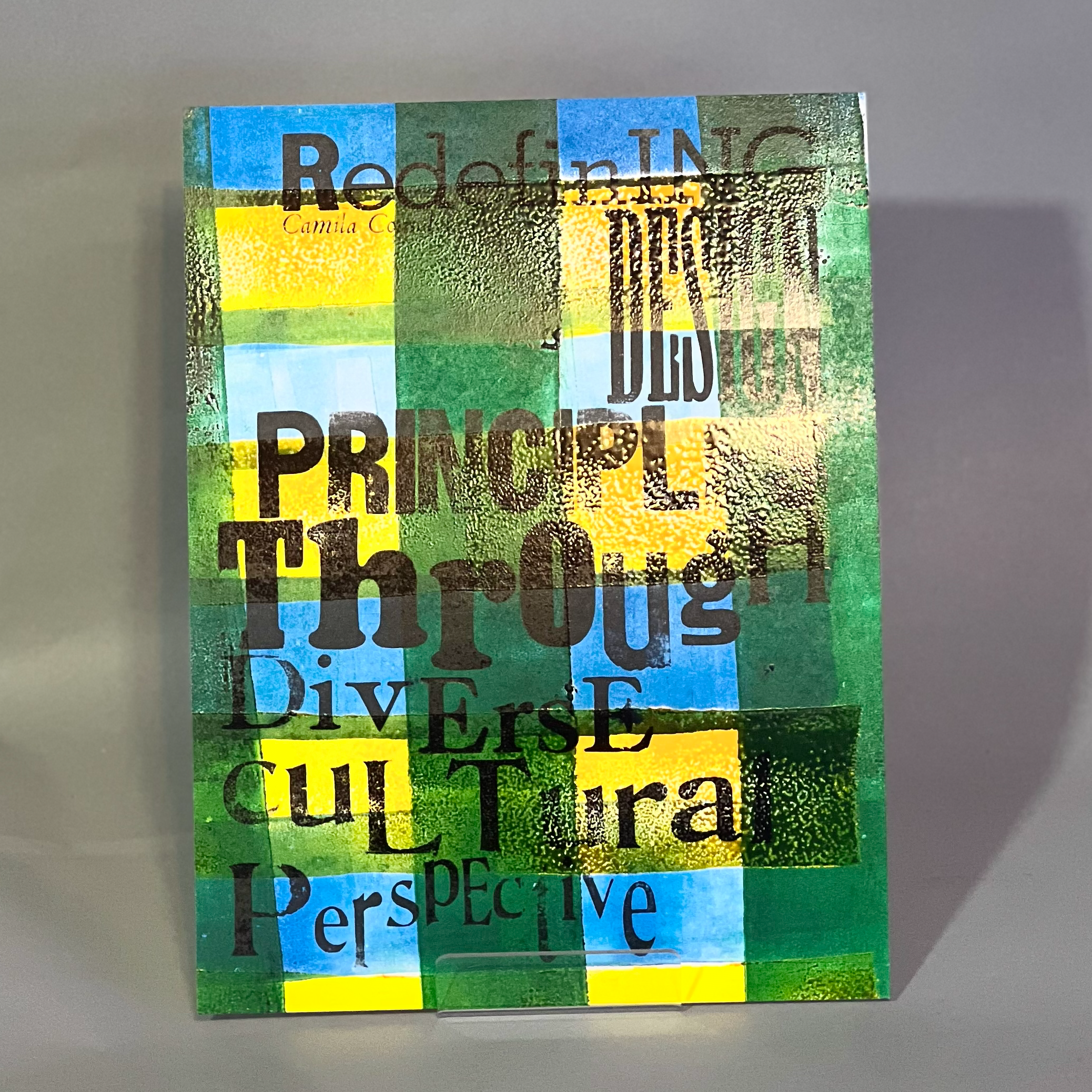 "Redefining Design Principles Through Diverse Cultural Perspective" on a colorful background